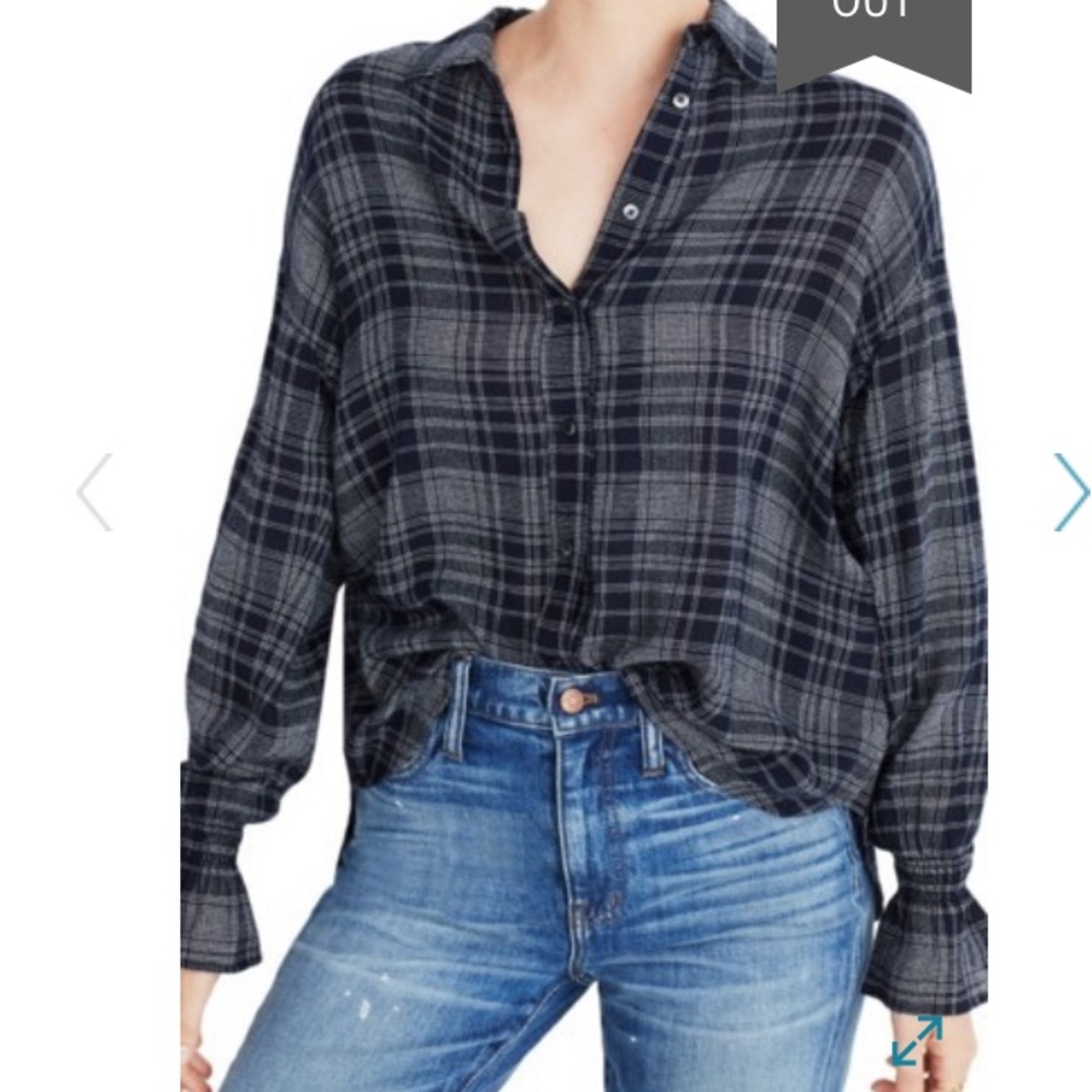 Madewell bell sleeve shirt